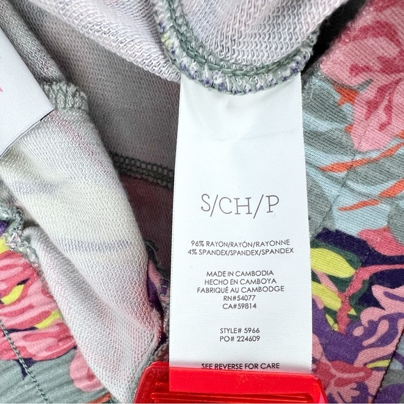 Cabi Bright Tropical Print Snappy Joggers Pants #5966 Pockets Size Small‎ - Picture 6 of 7